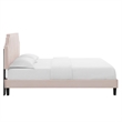 Maklaine Modern Performance Velvet Full Platform Bed in Pink