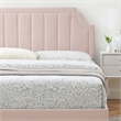 Maklaine Modern Performance Velvet Full Platform Bed in Pink