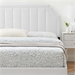 Maklaine Modern Performance Velvet Full Platform Bed in White