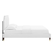 Maklaine Modern Performance Velvet Full Platform Bed - White