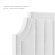 Maklaine Modern Performance Velvet Full Platform Bed - White