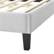 Maklaine Contemporary Performance Velvet Full Bed in Light Gray