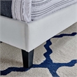 Maklaine Modern Performance Velvet Full Platform Bed in White