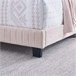 Maklaine Channel Tufted Performance Velvet Queen Bed in Pink
