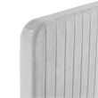 Maklaine Channel Tufted Performance Velvet Queen Platform Bed in Light Gray