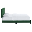 Maklaine Channel Tufted Performance Velvet Full Platform Bed in Emerald