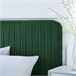 Maklaine Channel Tufted Performance Velvet Full Platform Bed in Emerald