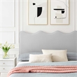 Maklaine Modern Performance Velvet Full Platform Bed - Light Gray
