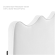 Maklaine Modern Performance Velvet Full Platform Bed - White