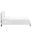 Maklaine Modern Performance Velvet Full Platform Bed in White