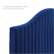 Maklaine Channel Tufted Performance Velvet Full Platform Bed - Navy
