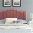 Maklaine Channel Tufted Performance Velvet Queen Platform Bed - Dusty Rose