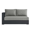 Maklaine Contemporary Modular Left-Facing Loveseat in Gray Gray