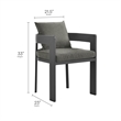 Maklaine 9-Piece Dining Set With Extendable Table in Gray Charcoal