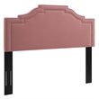 Maklaine Modern Performance Velvet King Platform Bed - Dusty Rose