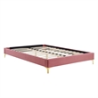 Maklaine Modern Performance Velvet King Platform Bed - Dusty Rose
