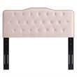 Maklaine Modern Performance Velvet Full Platform Bed in Pink
