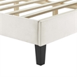 Maklaine Channel Tufted Performance Velvet Full Platform Bed - White
