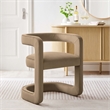 Maklaine Contemporary Performance Velvet Dining Chair in Taupe