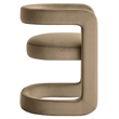 Maklaine Contemporary Performance Velvet Dining Chair in Taupe