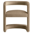 Maklaine Contemporary Performance Velvet Dining Chair in Taupe
