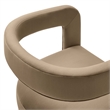 Maklaine Contemporary Performance Velvet Dining Chair in Taupe