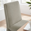 Maklaine Contemporary Dense Foam Padding Dining Side Chair in Linen Brown