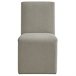 Maklaine Contemporary Dense Foam Padding Dining Side Chair in Linen Brown