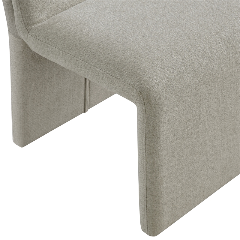 Maklaine Contemporary Dense Foam Padding Dining Side Chair in Linen Brown