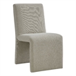 Maklaine Contemporary Dense Foam Padding Dining Side Chair in Linen Brown