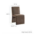 Maklaine Contemporary Dense Foam Padding Dining Side Chair in Mocha