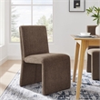 Maklaine Contemporary Dense Foam Padding Dining Side Chair in Mocha