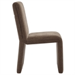 Maklaine Contemporary Dense Foam Padding Dining Side Chair in Mocha