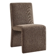 Maklaine Contemporary Dense Foam Padding Dining Side Chair in Mocha