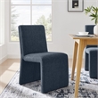 Maklaine Contemporary Dense Foam Padding Dining Side Chair in Slate Blue