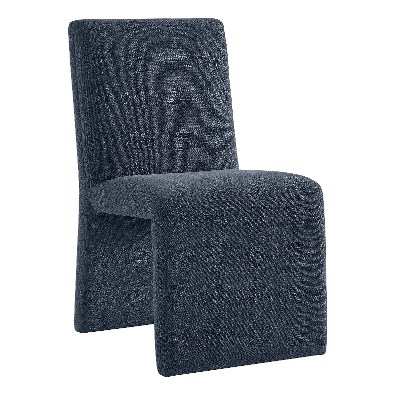 Maklaine Contemporary Dense Foam Padding Dining Side Chair in Slate Blue