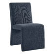 Maklaine Contemporary Dense Foam Padding Dining Side Chair in Slate Blue