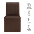 Maklaine Upholstered Performance Velvet Dining Side Chair in Chocolate