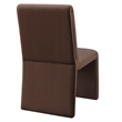 Maklaine Upholstered Performance Velvet Dining Side Chair in Chocolate