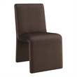 Maklaine Upholstered Performance Velvet Dining Side Chair in Chocolate