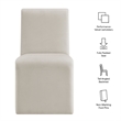 Maklaine Upholstered Performance Velvet Dining Side Chair in Alabaster