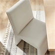 Maklaine Upholstered Performance Velvet Dining Side Chair in Alabaster