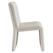 Maklaine Upholstered Performance Velvet Dining Side Chair in Alabaster