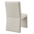 Maklaine Upholstered Performance Velvet Dining Side Chair in Alabaster