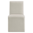 Maklaine Upholstered Performance Velvet Dining Side Chair in Alabaster