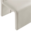 Maklaine Upholstered Performance Velvet Dining Side Chair in Alabaster