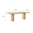 Maklaine Modern / Contemporary Solid Wood Dining Table in Natural