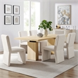 Maklaine Modern / Contemporary Solid Wood Dining Table in Natural