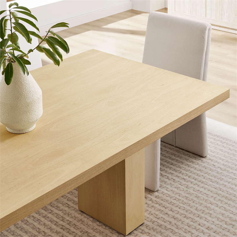 Maklaine Modern / Contemporary Solid Wood Dining Table in Natural