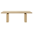 Maklaine Modern / Contemporary Solid Wood Dining Table in Natural